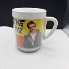 Vintage The Fonz Happy Days 1976 Cup Mug Fonzie Mid Century TV Pop Culture USA