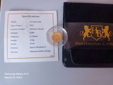 Queen Elizabeth II 2022 Platinum Jubilee Gold Proof Coin 0.5g 24ct