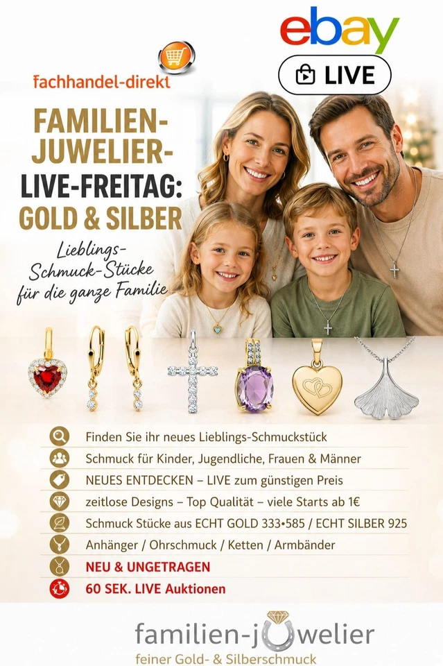 Neue Lieblings- SCHMUCK- STÜCKE Live Auswahl in Gold 333 /585 /Silber 925