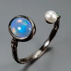 Jewellery Natural Opal Ring 925 Sterling Silver Size 8 /R472805
