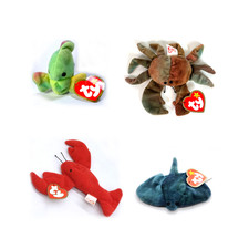 Lot of 4 Ty Teenie Beanie Babies “Under the Sea” Set – McDonald’s 2000