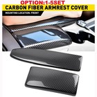 For 08-14 Benz C-Class W204 Carbon Fiber Armrest Box Cover Trim Decor Cover Trim