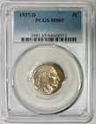 1937-D Buffalo Nickel, PCGS MS-65, Slight Golden Color!