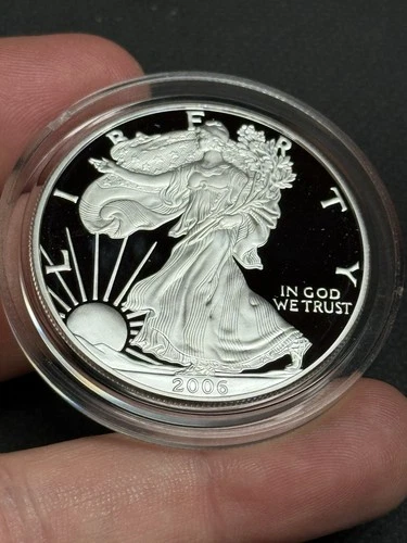 GEM PROOF 2006-W American Silver Eagle Dollar, $1 U.S. Bullion .999 Coin ASE