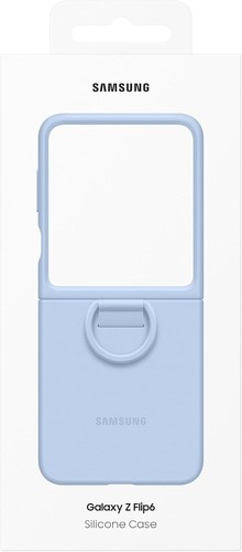 Samsung Galaxy Official Silicone Case with Ring for Galaxy Z Flip6, Blue Silicon - Zdjęcie 2 z 10