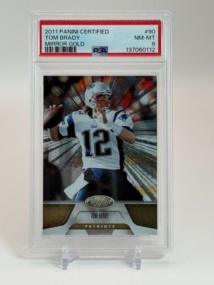 TOM BRADY 2011 CERTIFIED PLATINUM GOLD /25 PSA 8 PATRIOTS (MISLABELED--READ) 