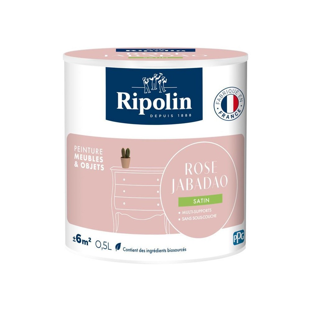Peinture Rose Jabadao Ripolin satin pour décorer une chambre d'enfant
