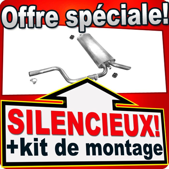 Silencieux échappement Mercedes S124 de 1985 à 1993 pot arrière 200D 250D 200TE 230TE