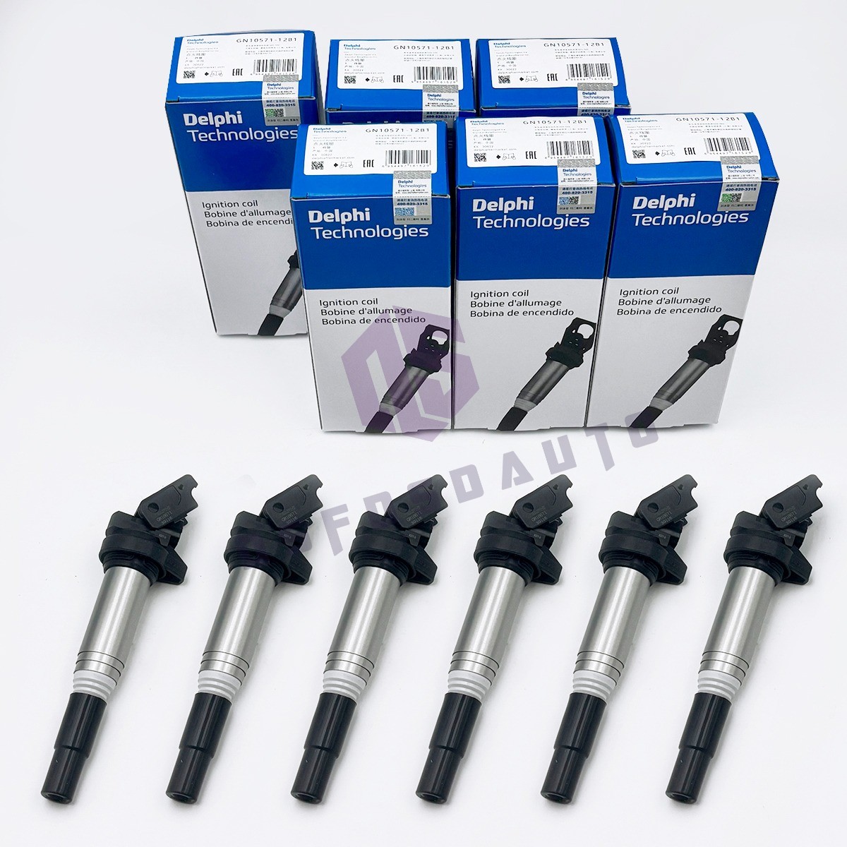 6PCS NEW Delphi Ignition Coil Metal Fits for BMW X3 X5 325 335 535 12138616153