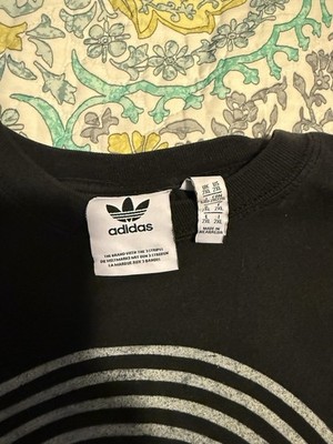 Adidas Shirt Mens 2XL Black Trefoil Optical Illusion Graphic Tee Streetwear  | eBay