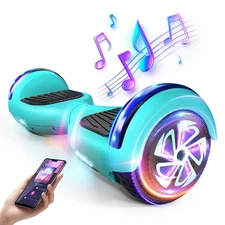 Electric Hoverboard Self-Balancing Bluetooth Scooter Light-Up Wheels for Kids