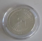 KANGAROO - AUSTRALIA 2015 - ONE-OUNCE FINE SILVER ROUND 999 IN CAPSULE