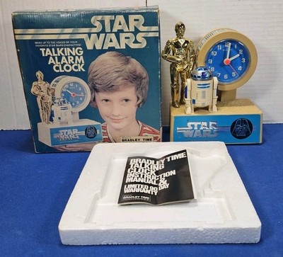1980 Star Wars Alarm Clock MIB ESB vintage Toy By Bradley Talking