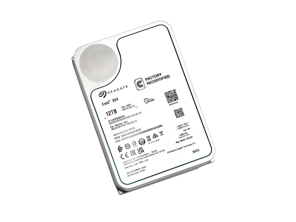 Seagate Exos X24 ST12000NM000H 7200RPM 3.5in SATA 6.0Gb/s Enterprise Hard Drive - Image 3 of 4