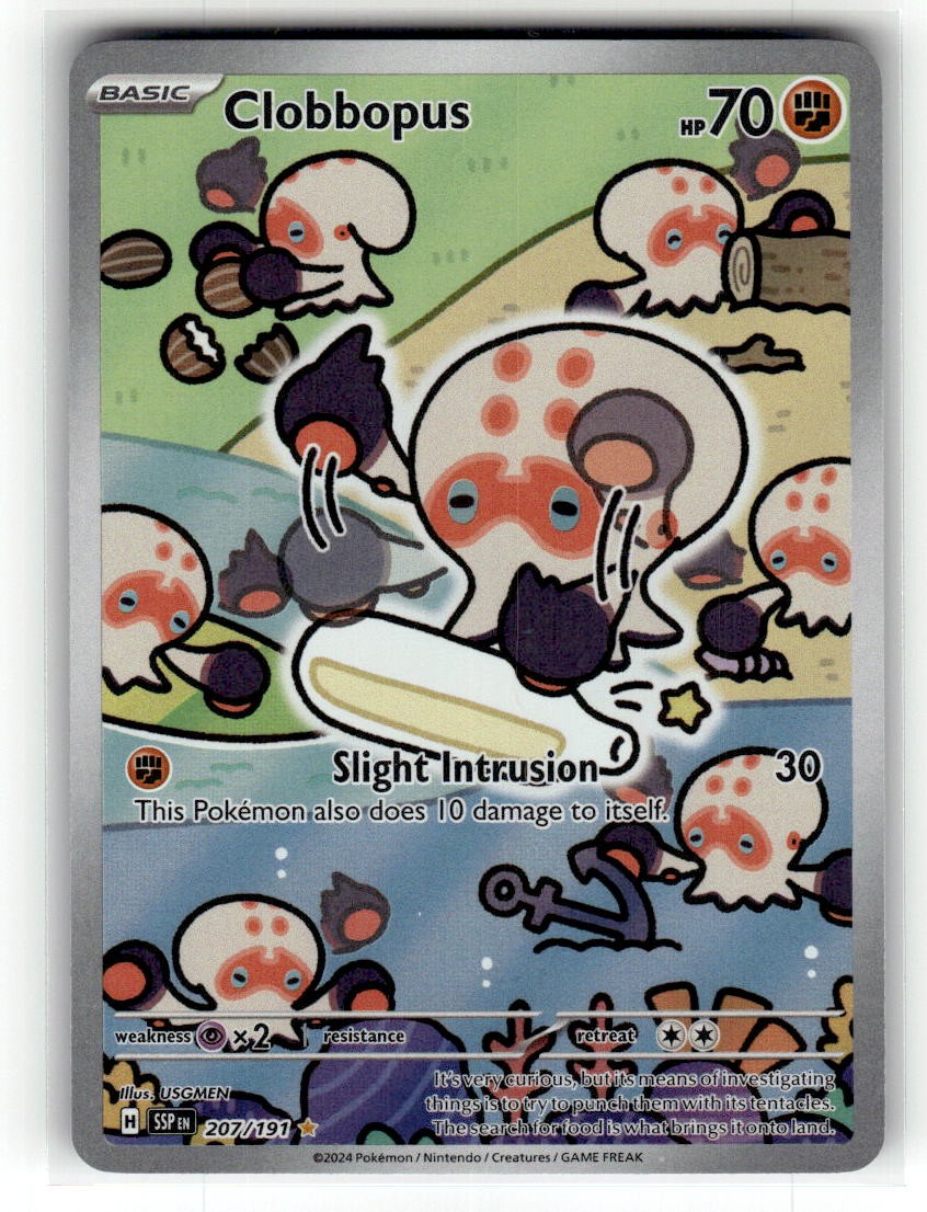 Clobbopus - SV08: Surging Sparks Holo Illustration Rare 207/191 NM