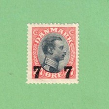 Briefmarke:Dänemark, 1927 Königskof 7 a. 20 0re,Mi.174,ohne Stempel,Zust.s.Scan