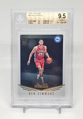 Ben Simmons 2016-17 Panini Studio Rookies RC #84 BGS 9.5 GEM MINT 