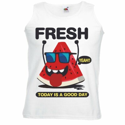 Tank Top FFRESH YEAHH TODAY IS A GOOD DAY WASSERMELONE MELONE COCKTAIL DIÄT