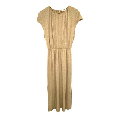WAYF Cap Sleeve Knit Dress Womens size Small Maxi Dress Pullover Khaki  Beige | eBay