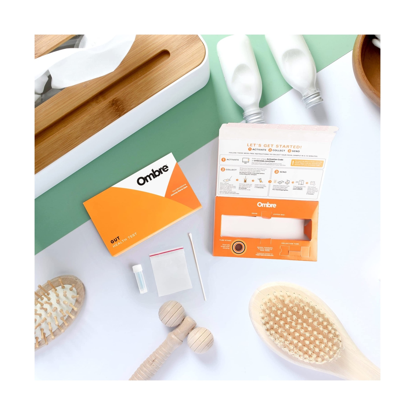 Ombre Complete Gut Health Test Kit, Microbiome atHome Testing Kit for