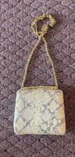Vintage Python Skin Clutch Handbag Made In China