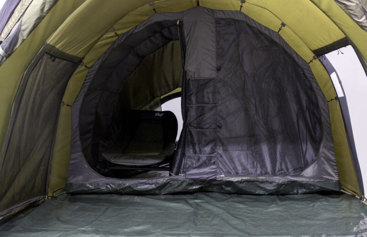 4 Man Carp Fishing Bivvy. Green Tent. 4 Berth Tent. Used Camping Equipment eBay