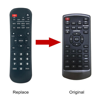 RD-D227B Replaced Remote Control for JVC Flat Panel Hi-Fi System