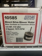 Mars 10585 Furnace Blower Motor 1/3 HP 115 VAC