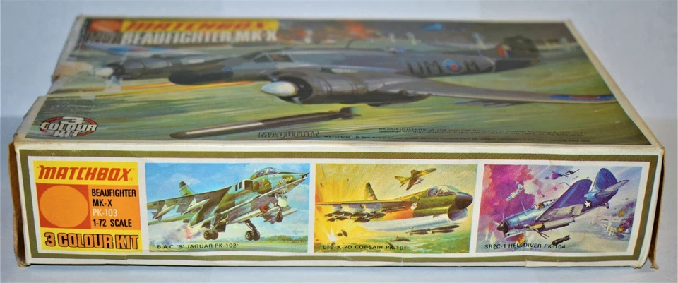 1973 Matchbox Beaufighter MK-X British 1/72 model kit Unassembled Complete - Image 3 of 4