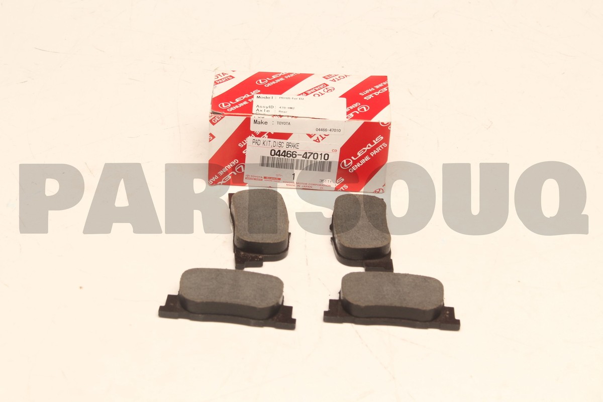0446647010 Genuine Toyota PAD KIT, DISC BRAKE, REAR 04466-47010 | eBay