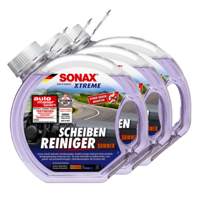 SONAX 02724000 Xtreme ScheibenReiniger Sommer gebrauchsfertig 3X 3L