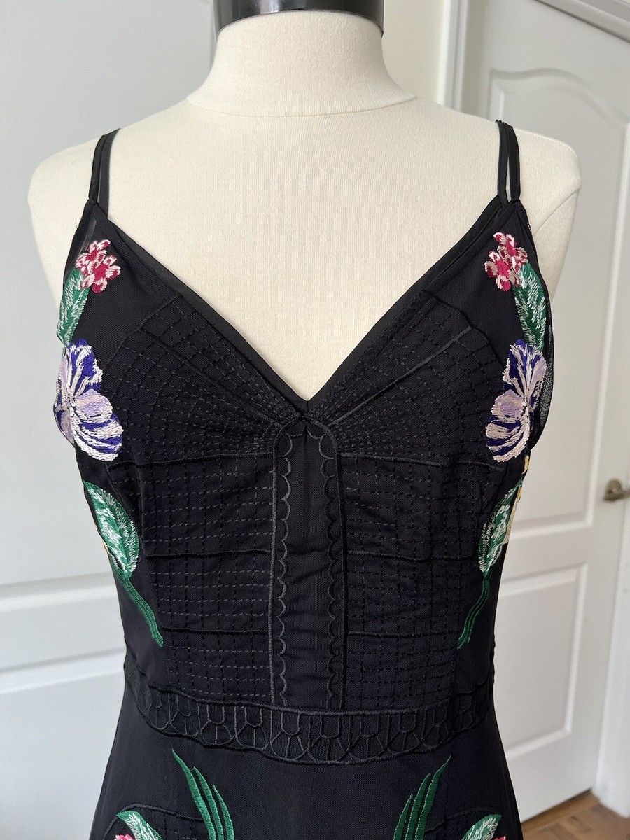 ainsley floral embroidered mini dress Abigail Yellow Floral Embroidered Mini Dress, XL / Yellow