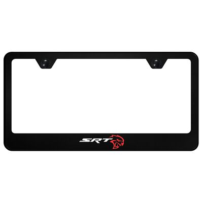 Dodge SRT Hellcat UV Print Polycarbonate License Plate Frame (Black)
