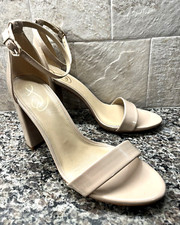 Sam Edelman Yaro Ankle Strap Sandal Heel Chai Latte Patent 11M