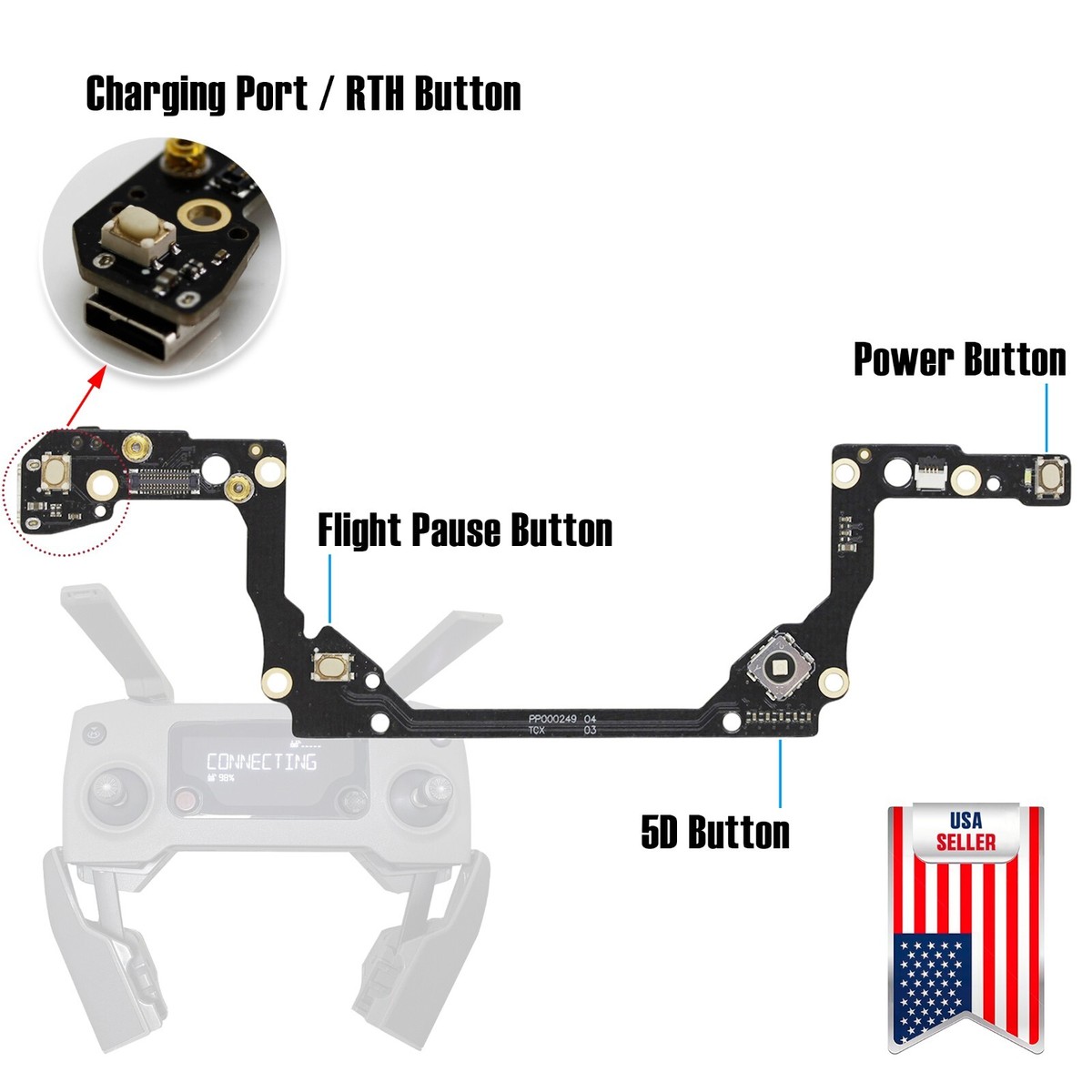 OEM Charging Port Button Board For DJI Mavic 2 Pro 2 Zoom RC Romote Controller eBay