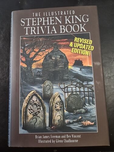 THE ILLUSTRATED STEPHEN KING TRIVIA BOOK REVISED & UPDATED HARDCOVER SIGNED - Picture 1 of 5