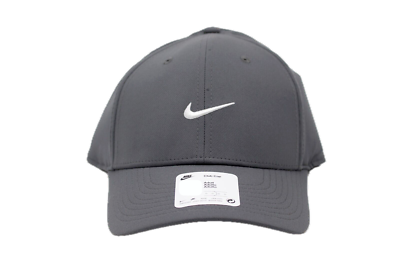 Nike Dri Fit Rise Club Hat Unisex L/XL Adult Gray White Swoosh Cap