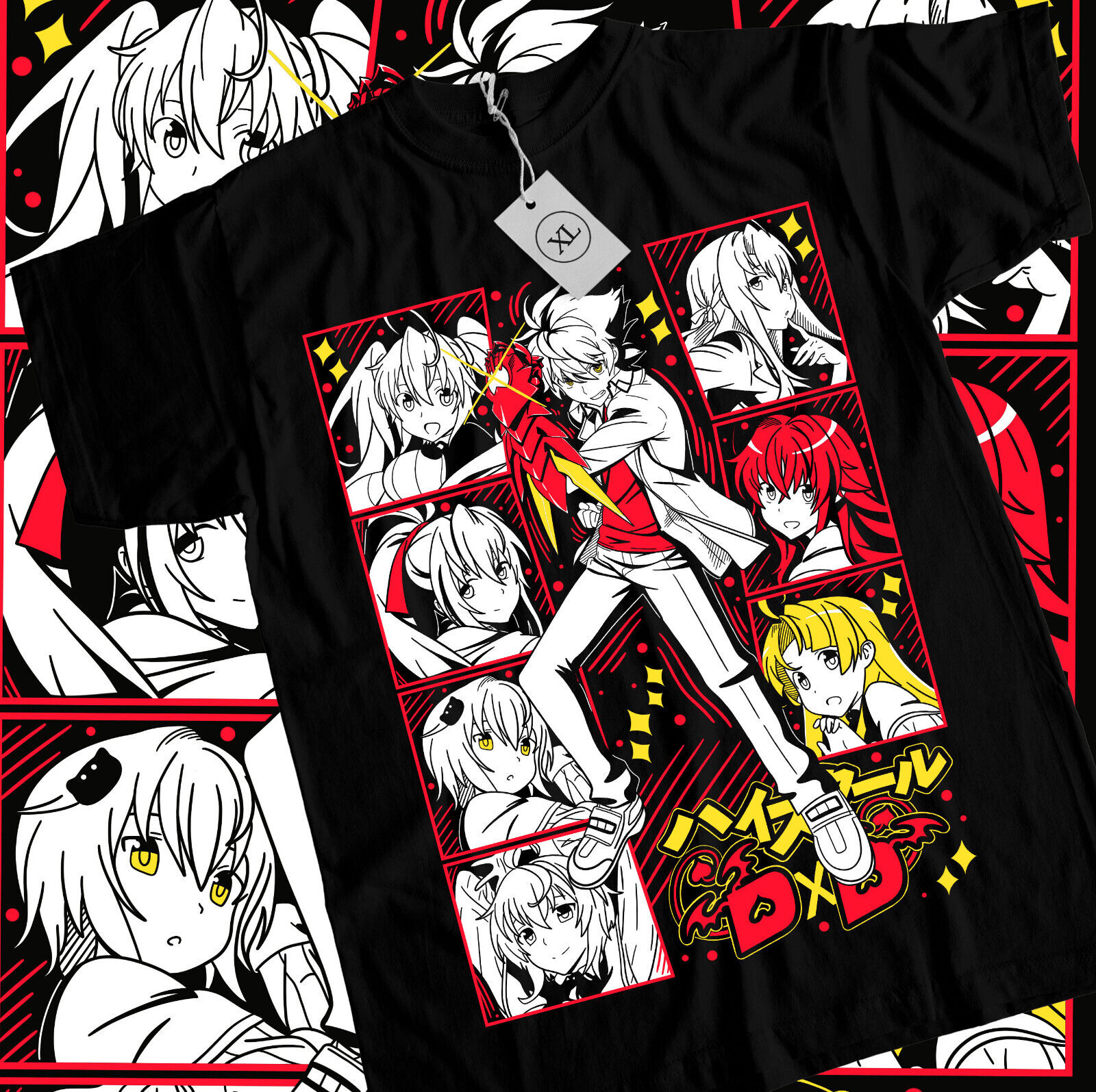  Anime High School DxD Hyoudou Issei Rias Gremory T Shirt Boys'  Summer Cotton Tee Comfort Crew Neck Short Sleeve Tshirt Small Black :  Clothing, Shoes & Jewelry