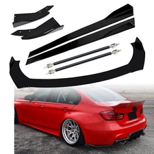 Front Bumper Lip Spoiler Splitter Glossy Black For BMW 3-Series F30 Sedan