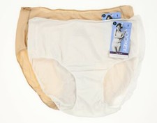 Jockey 268298 Women's 1 Beige 1 White Hip Brief 2 Pack Underwear Size 5 MD 