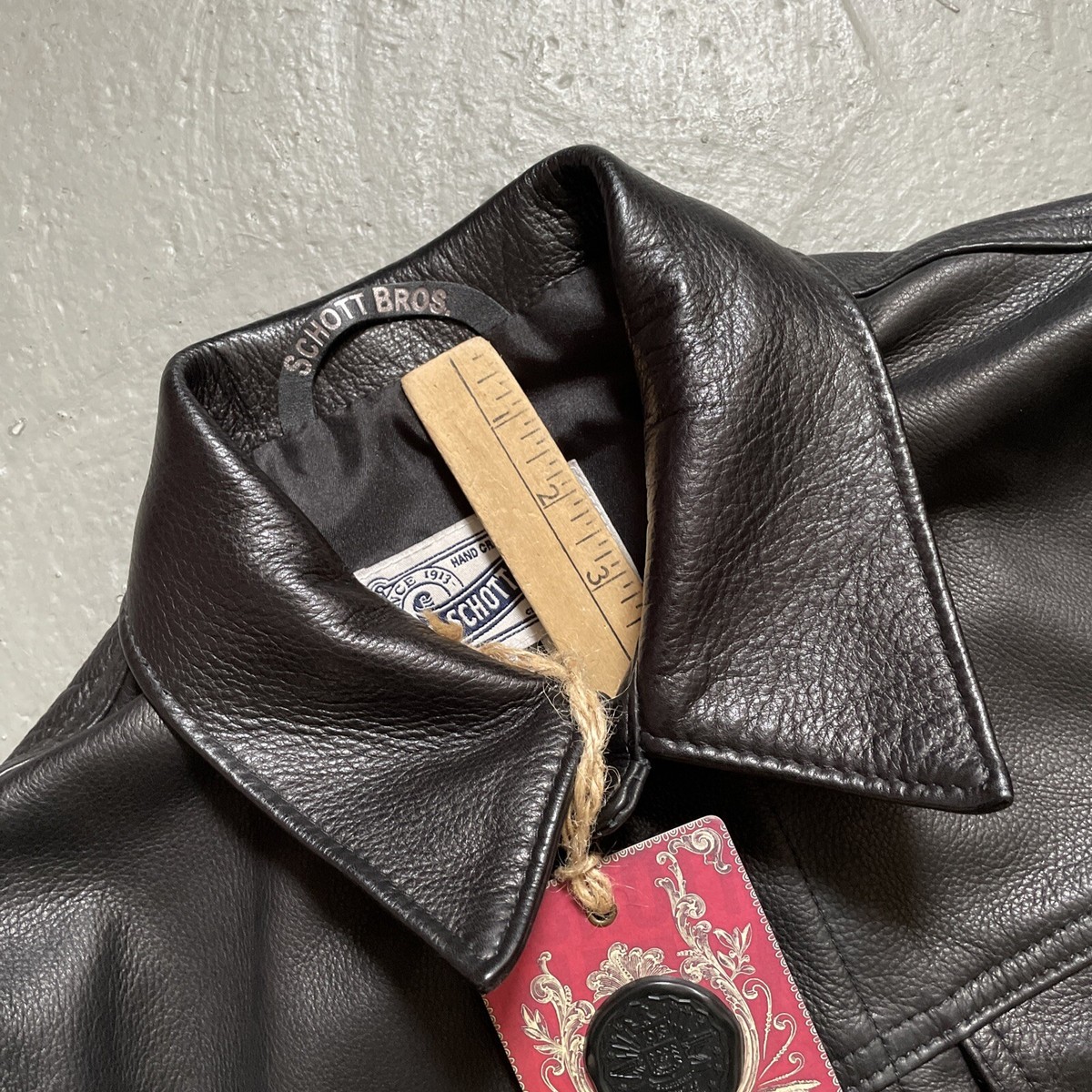 Schott Bros 120 Cowhide Pebbled Leather Type III 3 Trucker Work