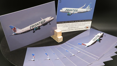 Frontier Airlines Trading Cards Airbus A320 - Set of 25 - FREE
