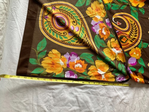 Vtg 1970s sleeveless long hippie psychedelic green polyester womens dress sz med - Picture 2 of 8