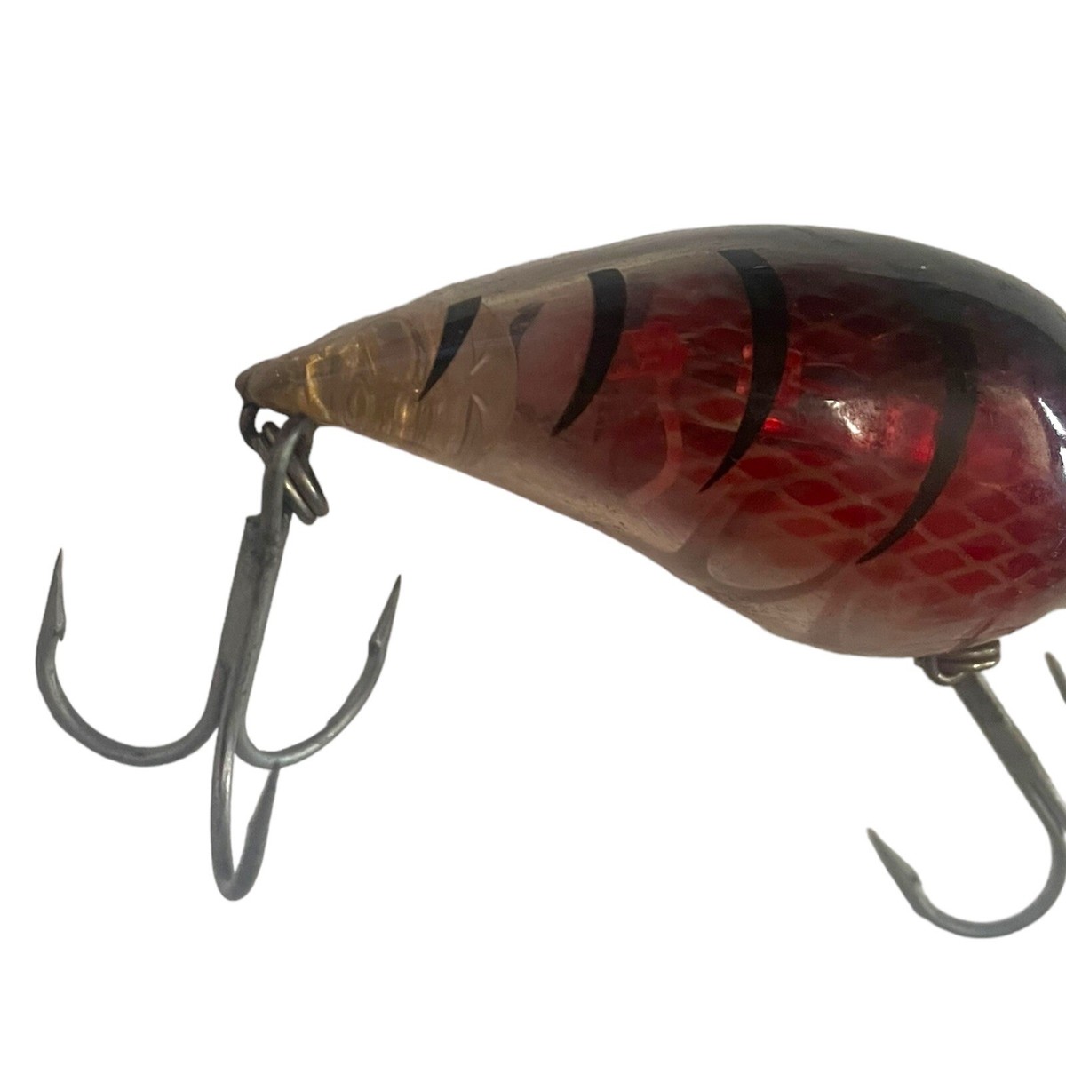 Metallic Red/black Crankbait Vintage Lure