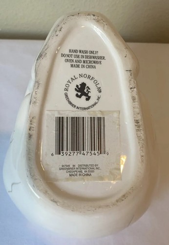 Royal Norfolk Skull Skeleton Ceramic Planter Bowl Dish Halloween White - Picture 6 of 6