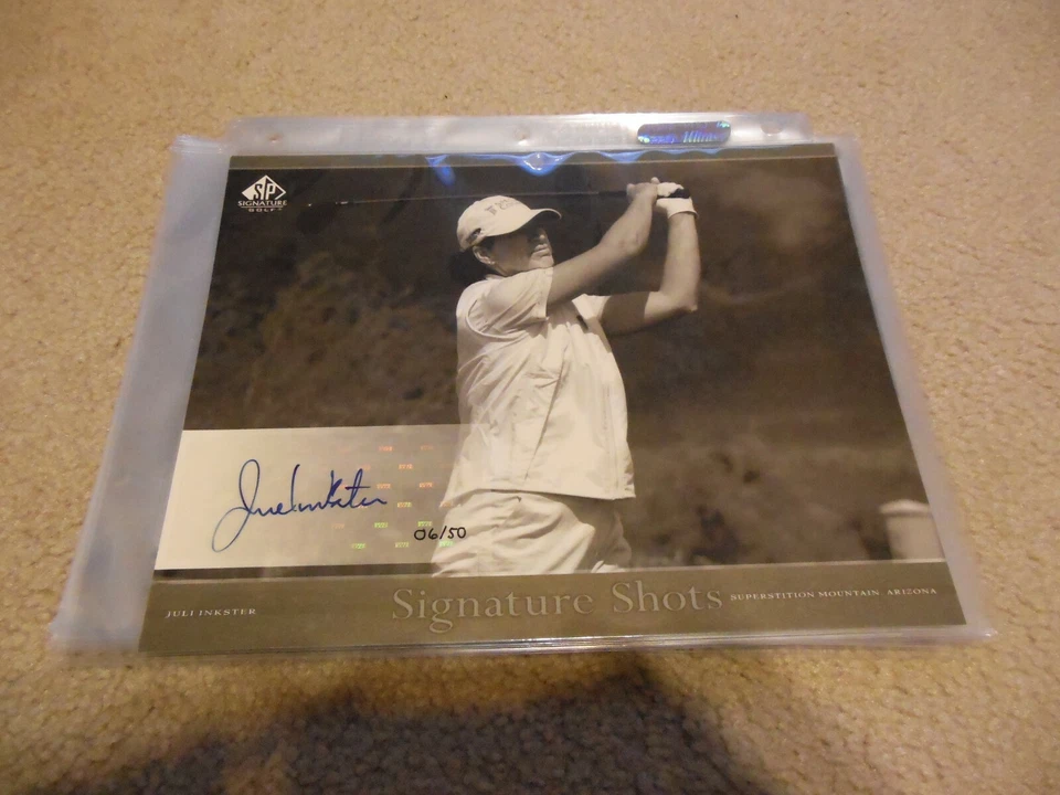 Lote de (12) fotos autógrafas 2005 SP Signature Golf 8 "x 10" con Nick Faldo + 11 Foto 2 de 4