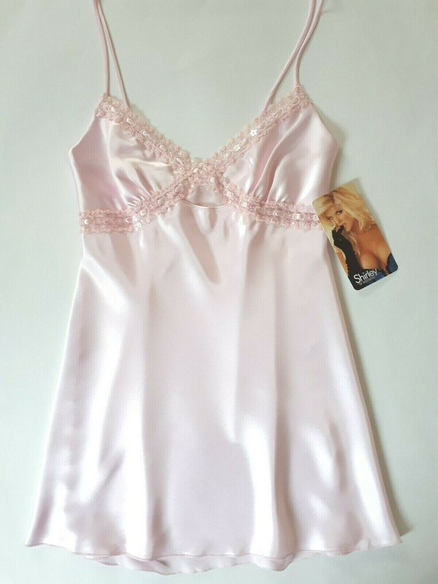Shirley of Hollywood Pink Satin Chemise Sizes 18 20 Designer