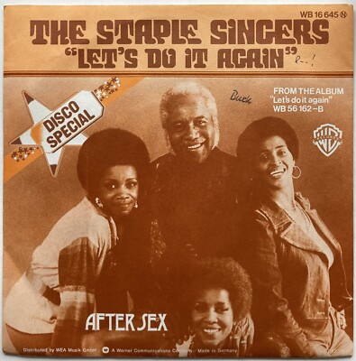 Staple Singers - Let's do it again - 7'' near mint - mit Promosheet