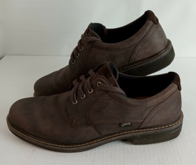 ECCO Men's Brown Leather Turn GTX Plain 