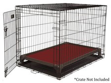 Kuranda Indoor Dog Crate Bed - Walnut Frame - Cordura Fabric - Wine